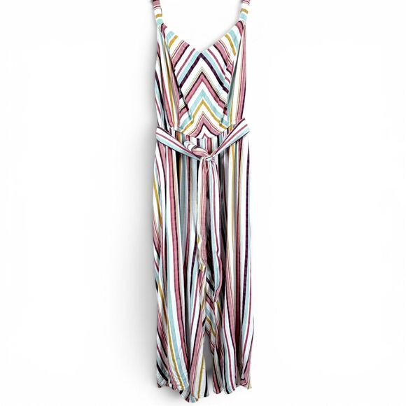 Lane Bryant Dresses & Skirts - boho striped wide leg jumpsuit plus size 20 resort vacation summer lane bryant